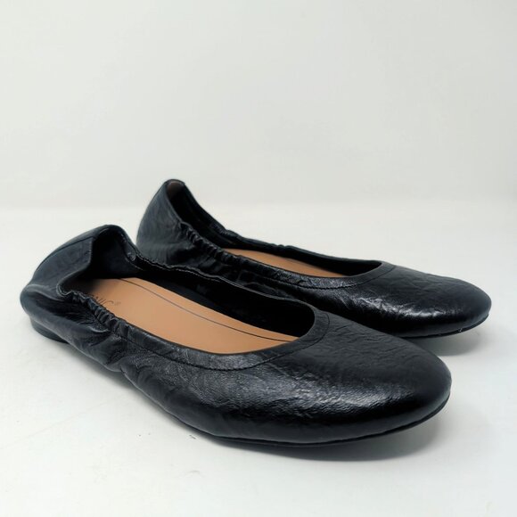 Vionic Black Ballet Slippers Shoes 9 Alexa Elastic Heel - Picture 4 of 10